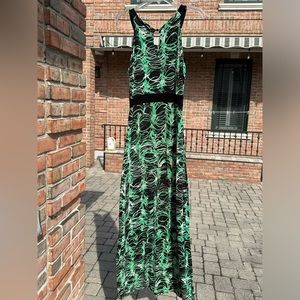 KENAR Maxi Green and Black Summer Dress